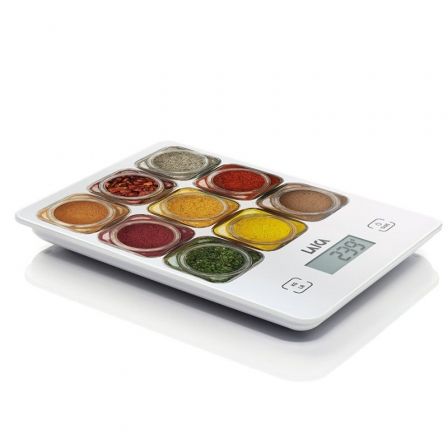 Laica KS1040 Báscula de Cocina Electrónica, 5 kg, Blanco y Multicolor Laica KS1040 Báscula de Cocina Electrónica, 5 kg, Blanco y Multicolor